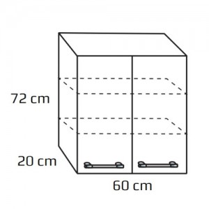 Szafka wisząca górna {Antado Prima BFM-128 60x20x72 cm}
