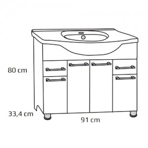 Szafka podumywalkowa {Antado Prima BFM-140 91×33,4×80 cm}