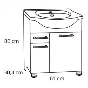 Szafka podumywalkowa {Antado BFM-140 61×30,4×80 cm}