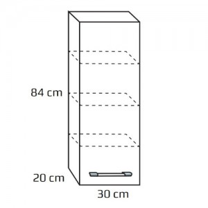 Szafka wisząca górna {Antado Prima BFM-127 30x20x84 cm}