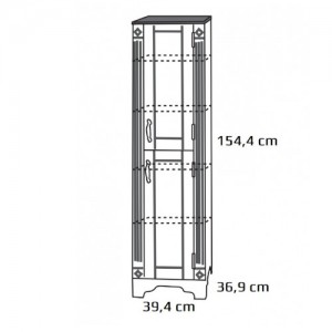 Regał wysoki {Antado Ritorno VR-275-40 39,4×36,9×154,4 cm}