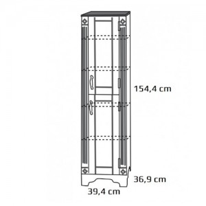 Regał wysoki {Antado Ritorno VR-275-26 39,4×36,9×154,4 cm}