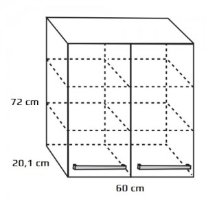 Szafka wisząca górna {Antado Spektra FDF-428 60×20,1×72 cm}