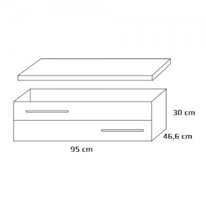 Szafka podumywalkowa {Antado Susanne AS-140 95 x 46,6 x 30 cm}