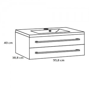 Szafka podumywalkowa {Antado Variete FDM-C-442 99,8×38,8×40 cm}