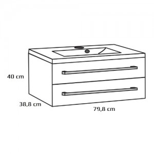 Szafka podumywalkowa {Antado Variete FM-C-442 79,8 x 38,8 x 40 cm}