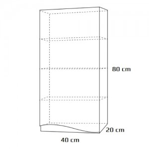 Szafka wisząca {Antado Wave VA-119R-U164 40x20x80 cm}