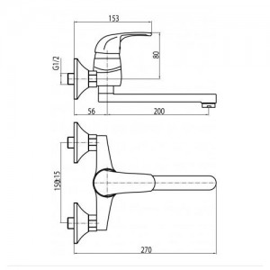 Bateria kuchenna ścienna {Valvex LOGIC}