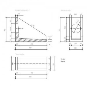 Wylot drenu {Betard}