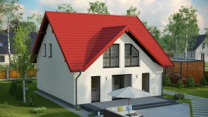 Dachówka blaszana {Blachprofil 2 Alfa Plus ognisty czerwony 15/350}