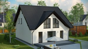 Dachówka blaszana {Blachprofil 2 Omega czarny głęboki 15/350}