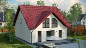 Blacha trapezowa {Blachprofil 2 Trapez T-35 D ECO czerwony borgundzki}