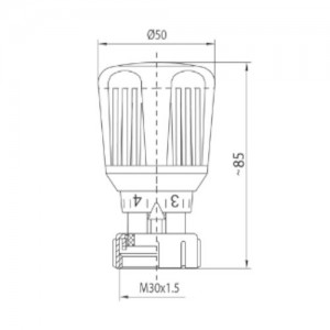 Głowica termostatyczna {Valvex VIRGO typ GZ.03}