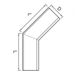Narożnik wewnętrzny 135° {Plannja 10 cm}