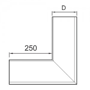 Narożnik zewnętrzny kwadratowy 90° {Plannja 12,5 cm}
