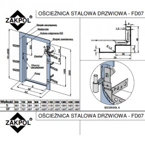 Ościeżnica {ZakPol FD07 90}