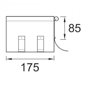 Osłona przeciwrozpryskowa narożna {Plannja 15 cm}