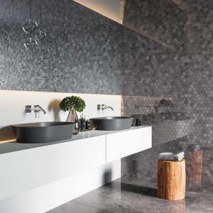 Płytka ceramiczna {Nowa Gala Imperial Graphite IG 13 poler mozaika 29 x 35 cm}