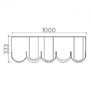Gont bitumiczny {Technonicol ATLANTIC 1 m x 33,3 cm}