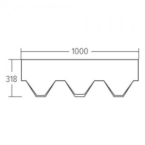 Gont bitumiczny {Technonicol WESTERN 1 m x 31,8 cm}