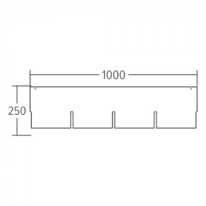 Gont elewacyjny {Technonicol HAUBERK 1 m x 25 cm}