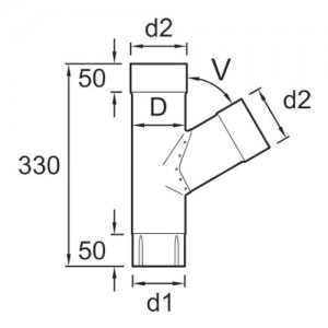 Trójnik {Plannja 12 cm}