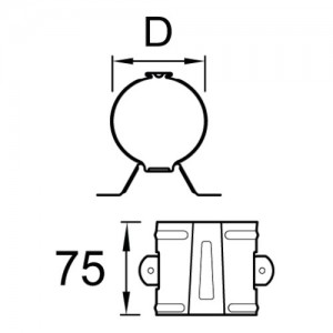 Uchwyt rury spustowej – drewno {Plannja 10 cm}
