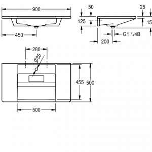 Umywalka pojedyńcza {Franke EXOS}