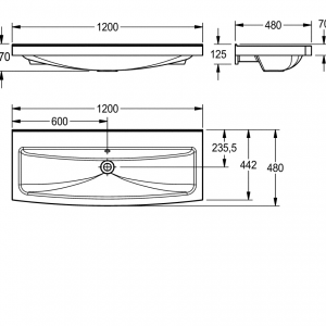 Umywalka rynnowa {Franke SOLX1200}