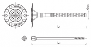 Kołek fasadowy z długą strefą rozporu {Koelner KI-10NS Ø 10 mm}