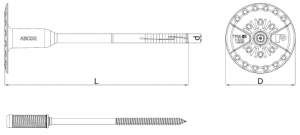 Kołek fasadowy uniwersalny {Koelner R-TFIX-8S Ø 8 mm 175 mm 200szt}