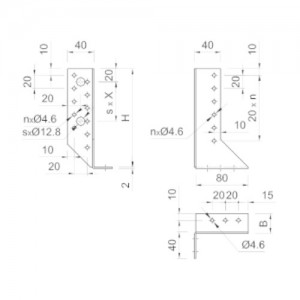Wspornik belki zewnętrzny dzielony {Koelner D-WD 30×120 mm}