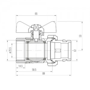 Zawór z półśrubunkiem i uszczelniaczem EPDM {Valvex ONYX BASE}
